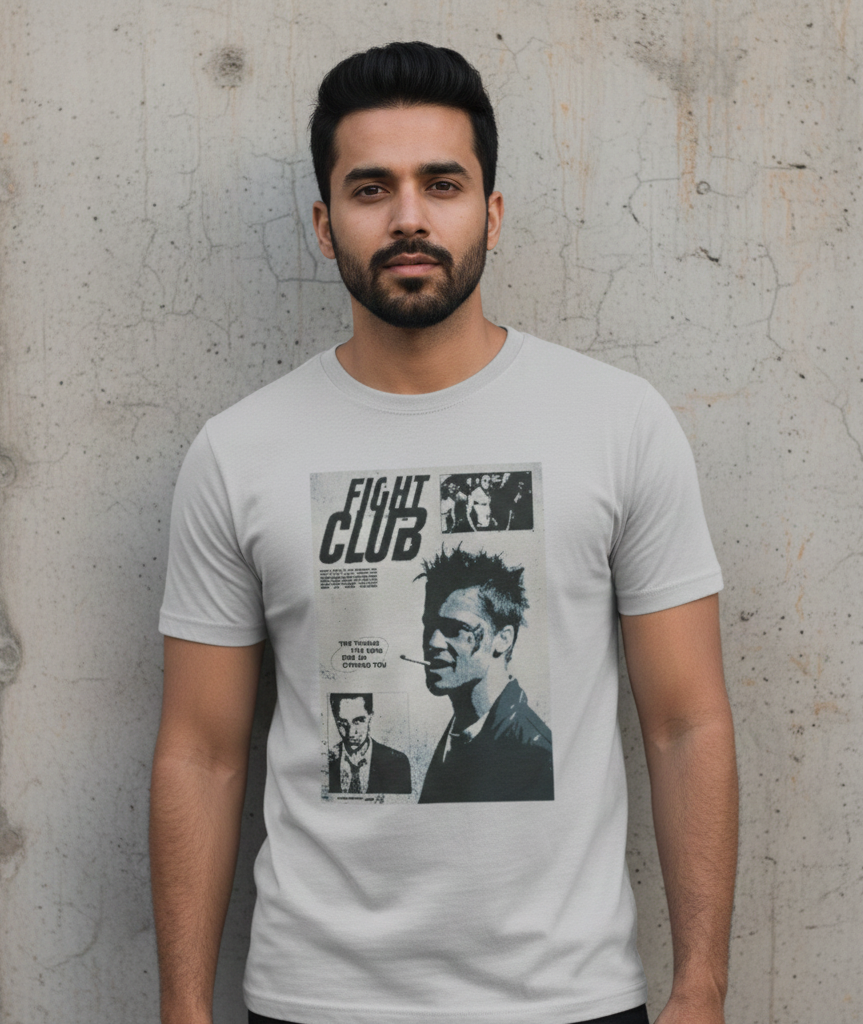 Fight Club - Round Neck T shirt for Men